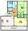 コーポ・ファースル 2DKの間取り