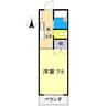 ドミール葛島 1DKの間取り