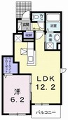 オルフェーブル 1LDKの間取り