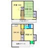 高知市電ごめん線・伊野線/朝倉駅 徒歩15分 1-2階 築25年 3DKの間取り