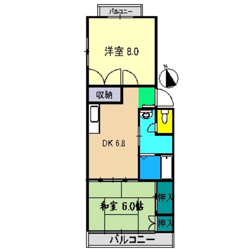 間取図 ロイヤルハイツ山岡