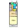 リーヴァ・ビスタ北本町 1DKの間取り