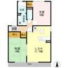 シャンポール Ⅱ 2LDKの間取り