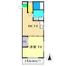 コーポエルフ 1DKの間取り