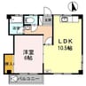 コーポ田野下 1LDKの間取り