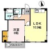 コーポ田野下 1LDKの間取り