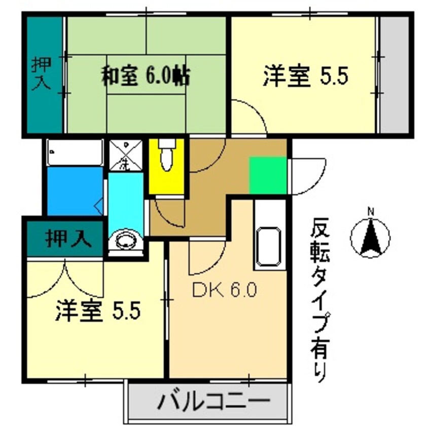 間取図 ベルコートナカオ