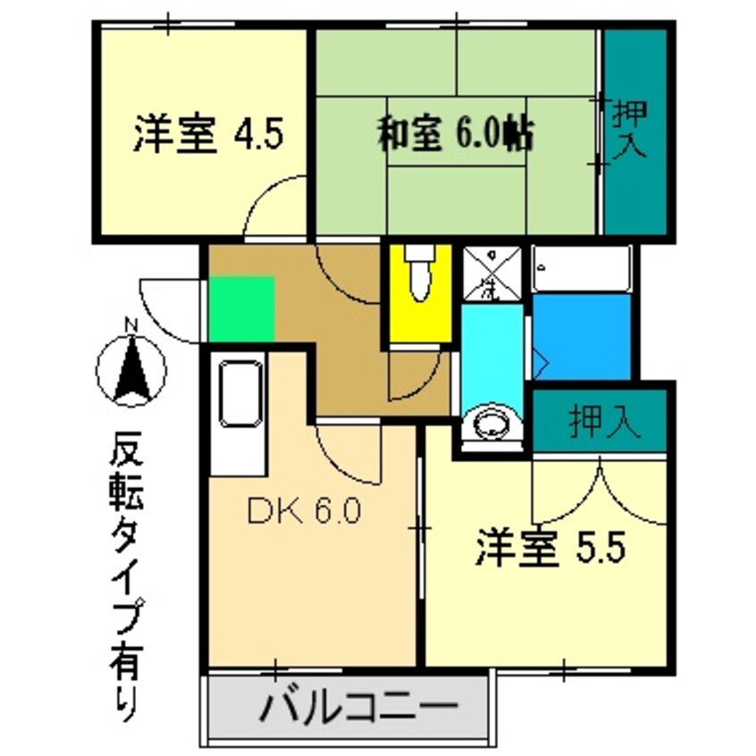 間取図 ベルコートナカオ