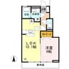 セジュール堂林 A棟 1LDKの間取り