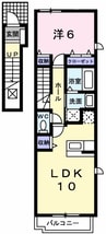 キアラ 1LDKの間取り