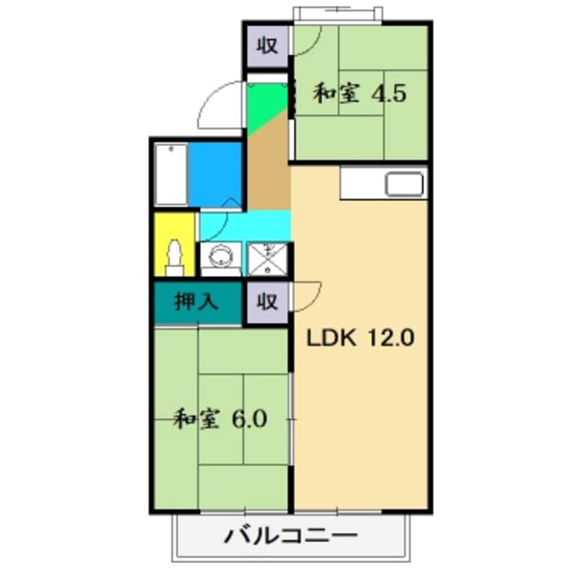 間取図 ボーヴィラージュ和田 Ⅱ B棟