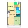 ボーヴィラージュ和田 Ⅱ A棟 2LDKの間取り