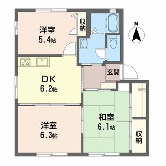 間取図 シャーメゾン万々 D棟