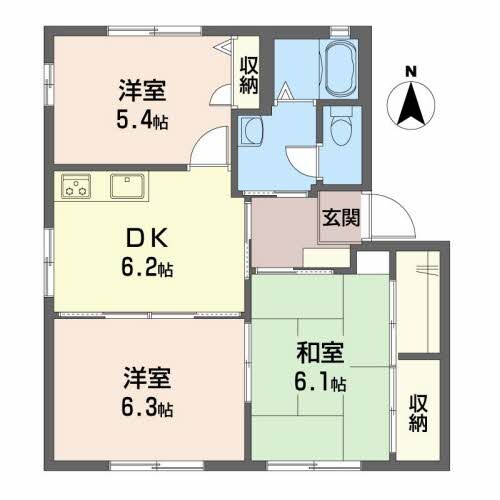 間取り図 シャーメゾン万々 D棟