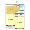 マンション岡 2DKの間取り
