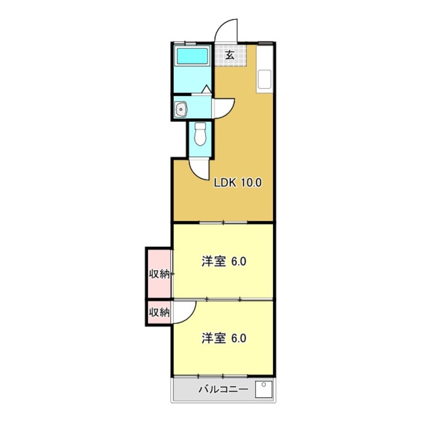 間取図 山崎マンション (鴨部)