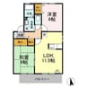 セジュールＭＩＫＩ 2LDKの間取り