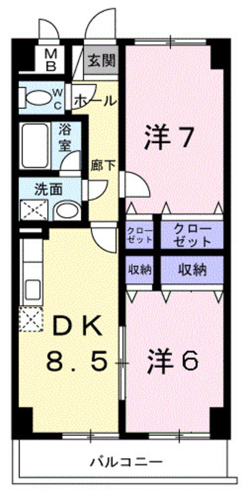 間取図 高そねマンション