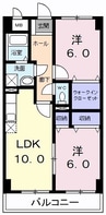 高そねマンション 2LDKの間取り