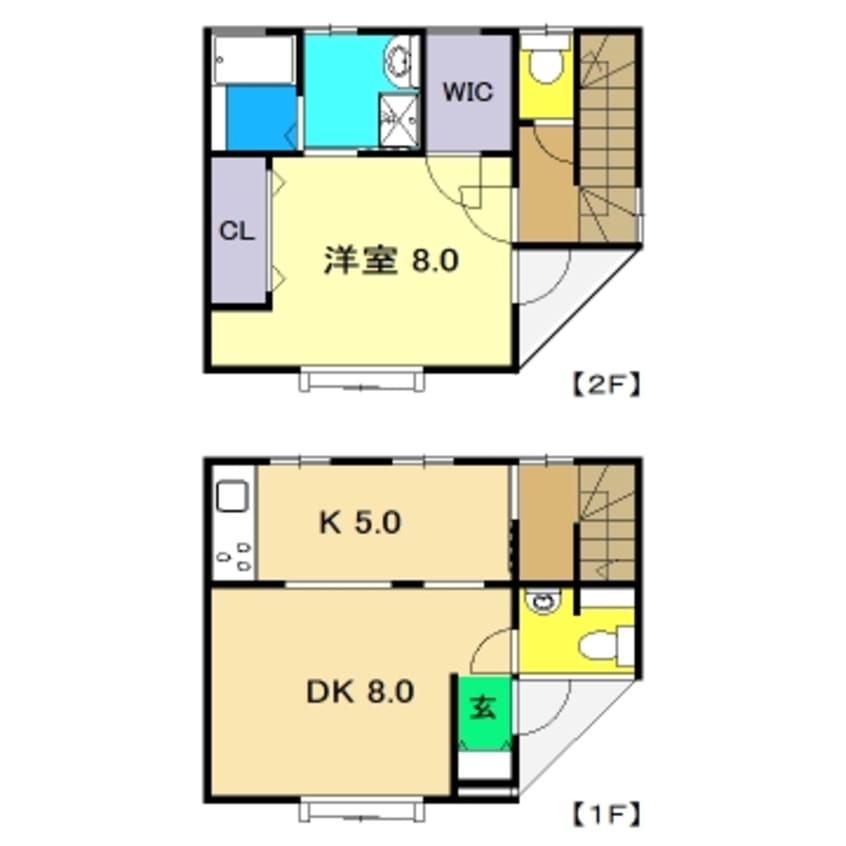 間取図 土讃線/高知駅 徒歩14分 1階 築21年