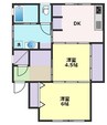 高知市電駅前線・桟橋線/桟橋通二丁目駅 徒歩9分 1階 築15年 2DKの間取り