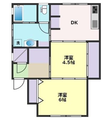 間取図 高知市電駅前線・桟橋線/桟橋通二丁目駅 徒歩9分 1階 築16年