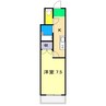 ピュアコート高須 1Kの間取り