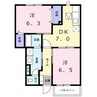 サンハイツ・Ⅲ 2DKの間取り