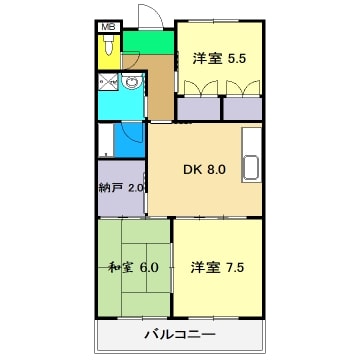 間取り図 パークサイド高須Ⅱ