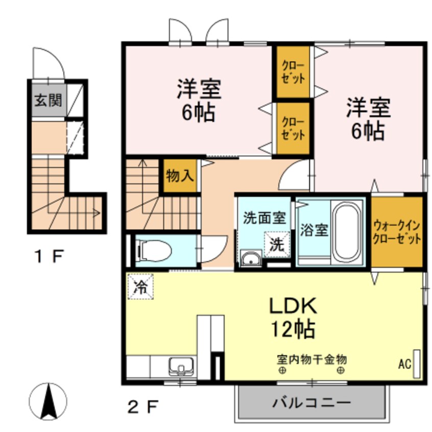 間取図 シャンブル・ド・シャルマン Ｂ棟