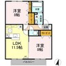 セジュール優 2LDKの間取り