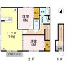 ジュパール Ⅱ棟 2LDKの間取り
