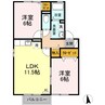 マーブル土佐 2LDKの間取り