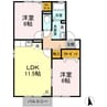 マーブル土佐 2LDKの間取り