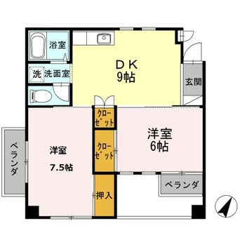 間取図 フラット南光台