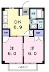 コーポアジュレ 2DKの間取り