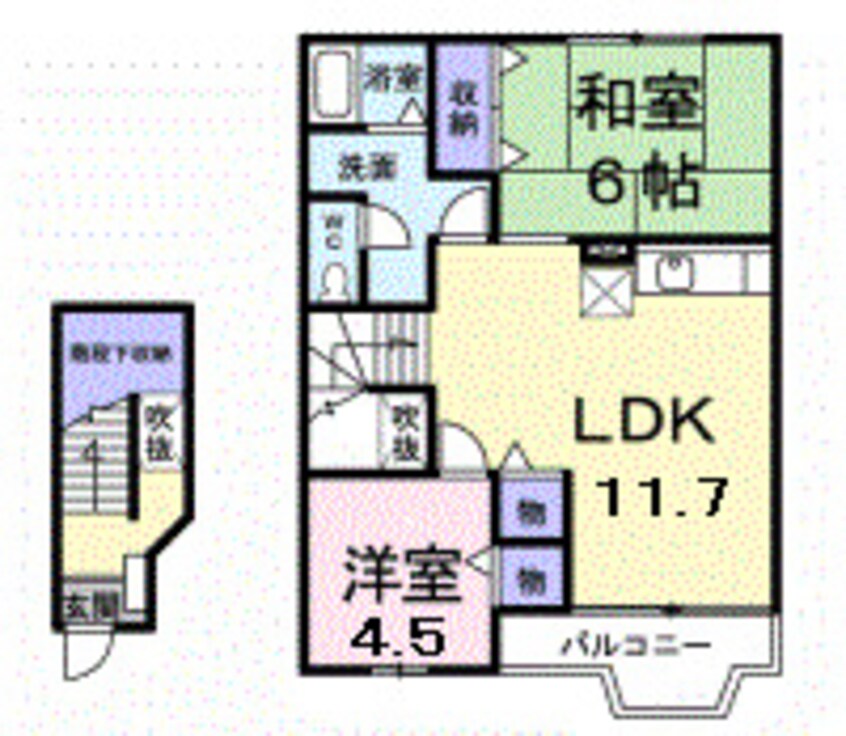 間取図 コーポ　ロアール　Ｂ