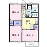コーポさつきⅢ 3DKの間取り