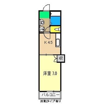 間取図 高知市電ごめん線・伊野線/東新木駅 徒歩11分 1階 築26年