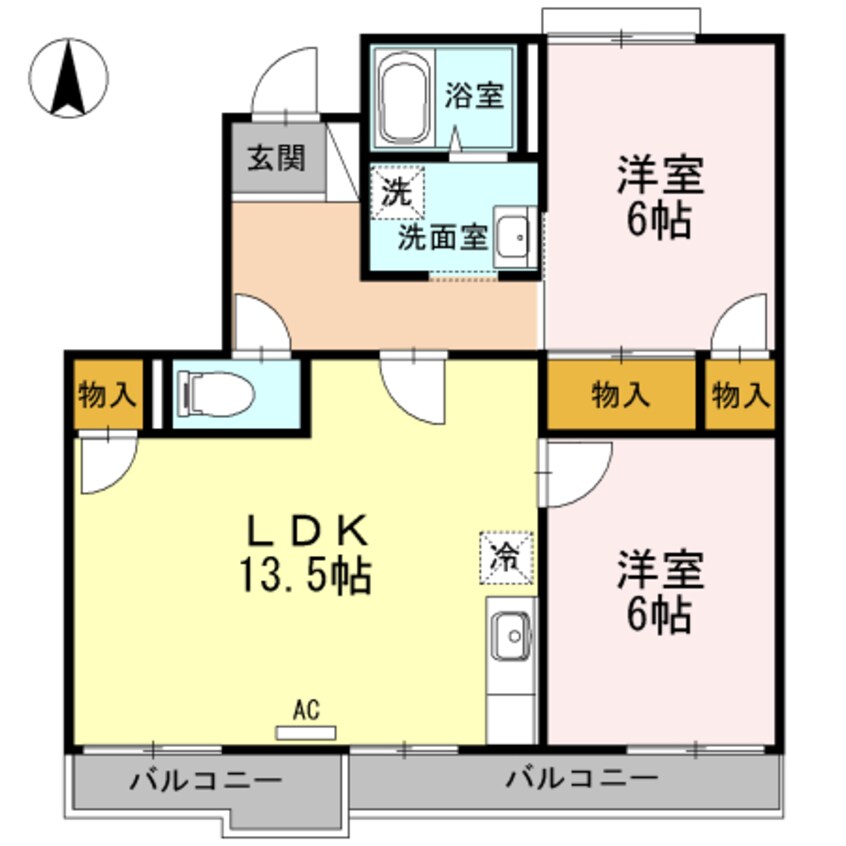 間取図 サンハイツ中村Ⅱ