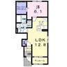 紫陽花・Ⅶ 1LDKの間取り