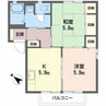 ヘリテージ雅Ⅰ B棟 2Kの間取り