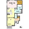 アスフォート 1LDKの間取り