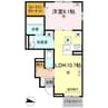 アスフォート 1LDKの間取り