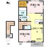 アスフォート 2LDKの間取り