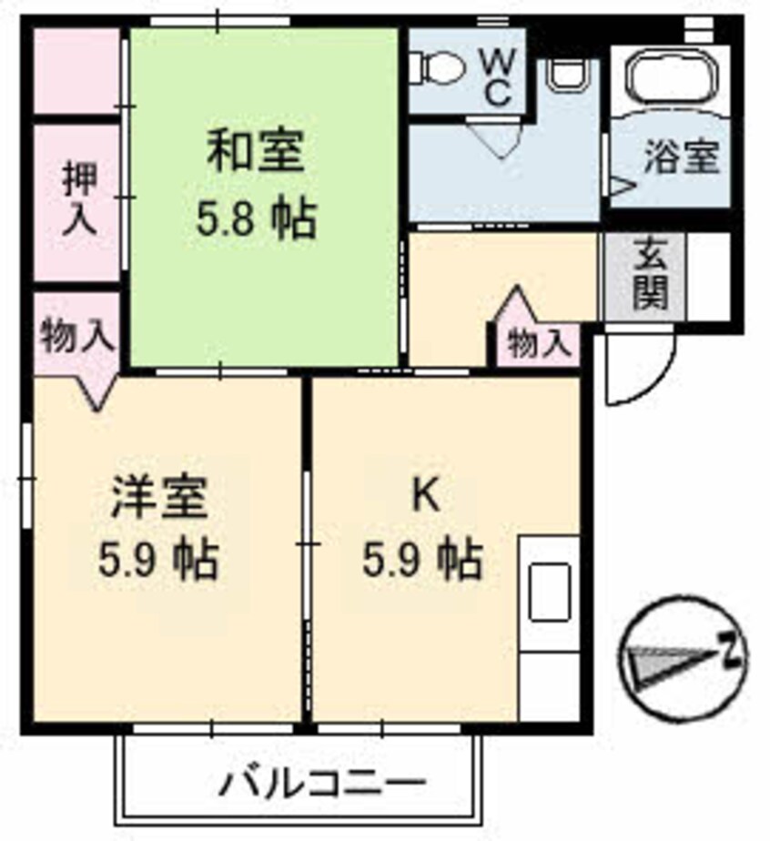 間取図 シャーメゾン愛宕山 B棟