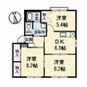 ラ・ベルターナⅡ C棟 3DKの間取り
