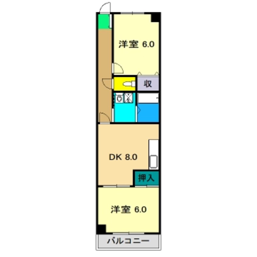 間取図 梅ヶ辻ハイツ