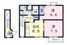 コーポ　ウインド 2DKの間取り