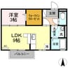 シルフィ越前町 1LDKの間取り